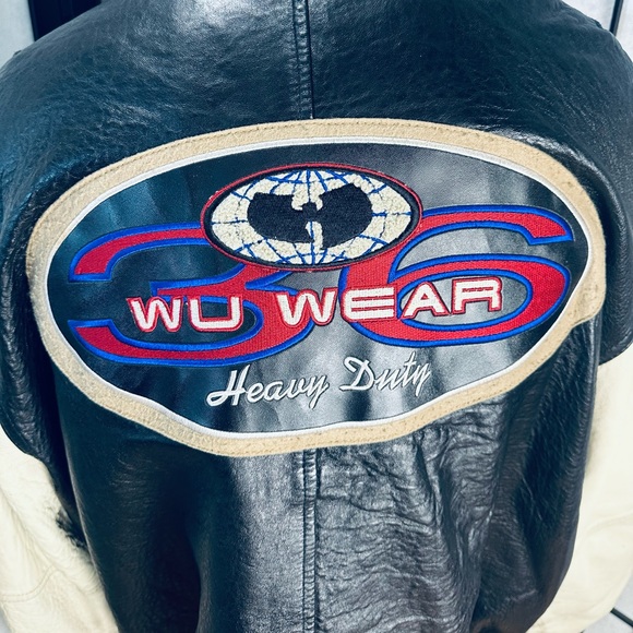 Wu-Wear USA Authentic Original Leather RARE Vintage 90s Jacket - Picture 9 of 14